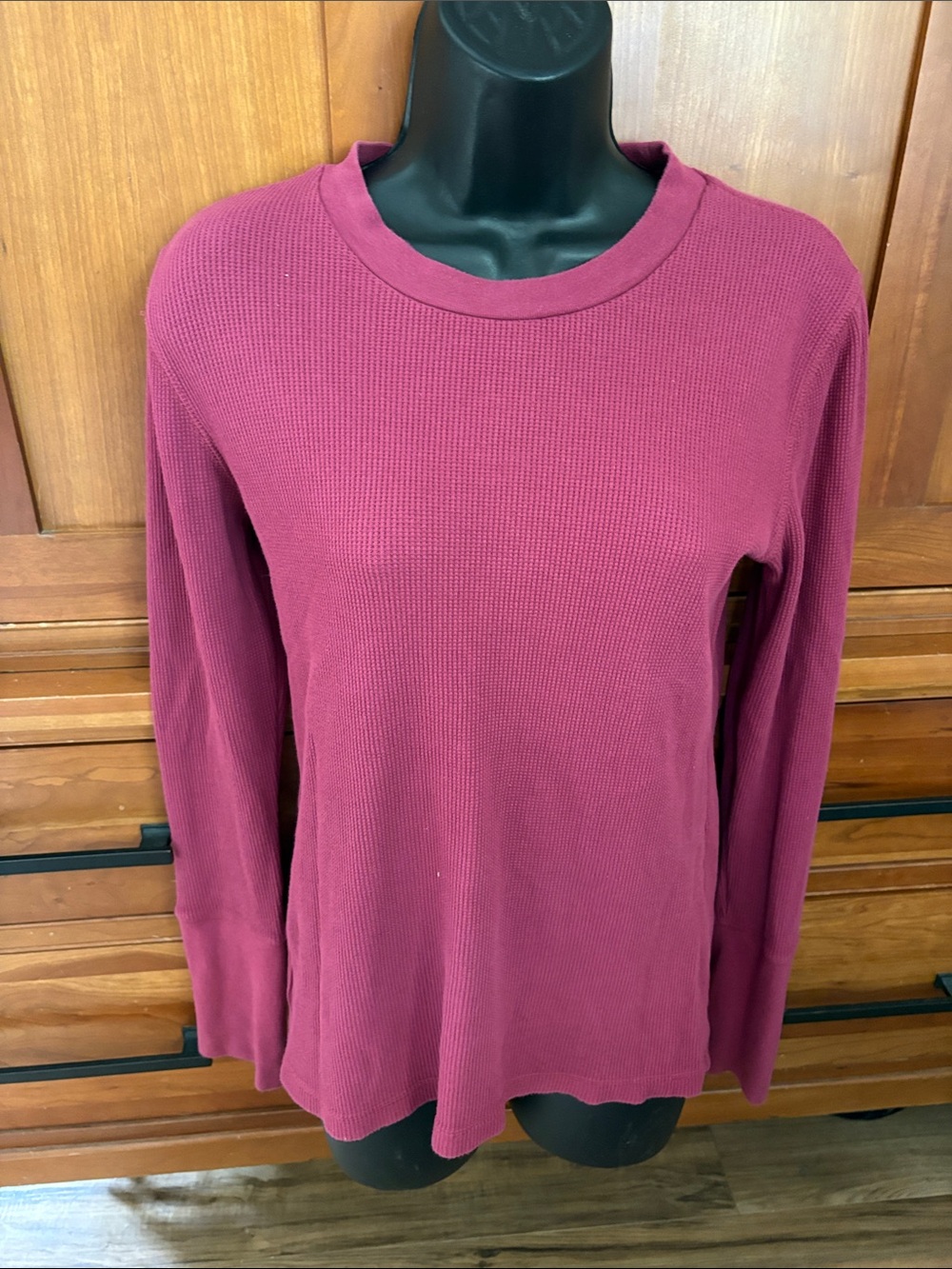 Sundance Long Sleeve Thermal Top in Berry